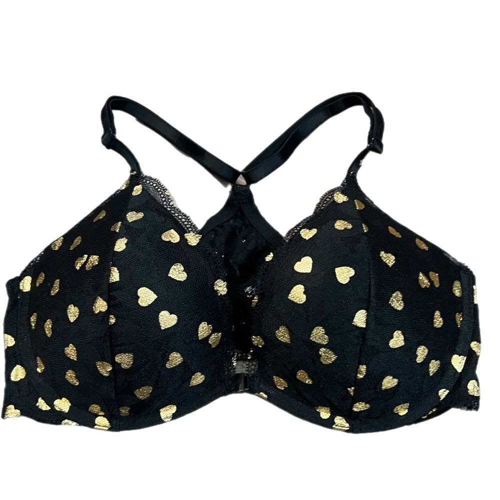 Victoria’s Secret PINK Lace bralette Push up Padding Underwire Recerback black M